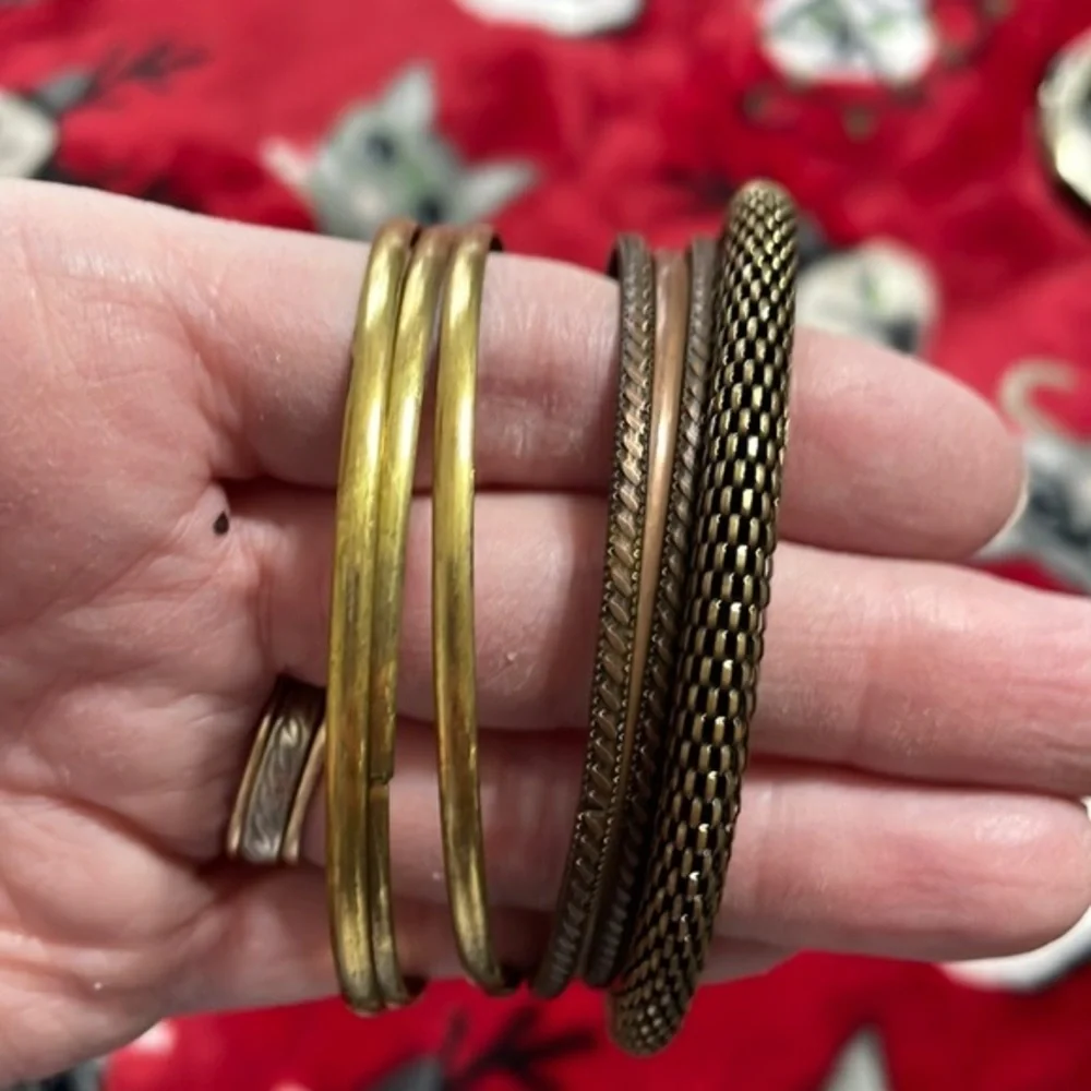 💛Gold copper bronze  bangles. - Picture 2 of 2